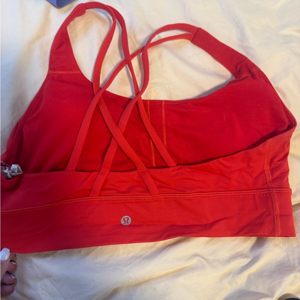 Lululemon Red Strappy Sports Bra - Picture 2 of 3